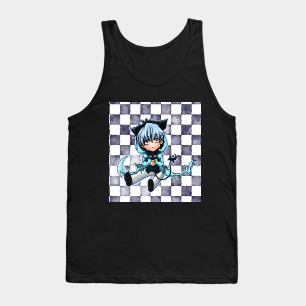 Chibi Sleepy Ash Tank Top by PixhelBaby